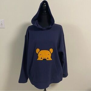 Disney Pooh Fleece Hoodie Pullover Sweater Size Medium